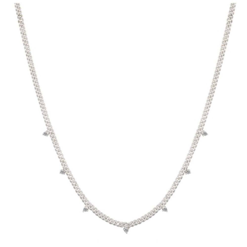 NWT UNWRITTEN Cubic Zirconia Cuban Chain Necklace